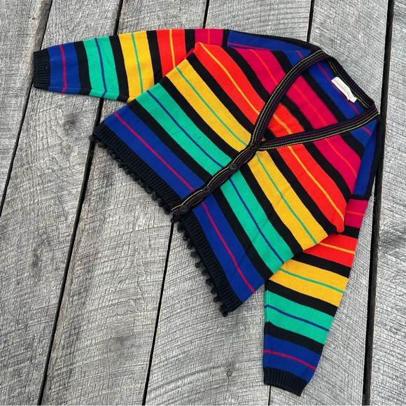 Vintage 90s Oversized Tassle Cardigan - Picture 3 of 4